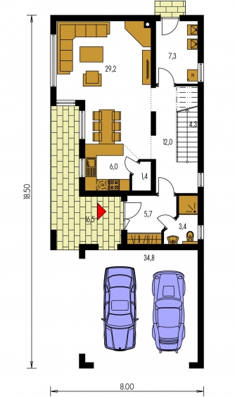 Mirror image | Floor plan of ground floor - ARKADA 4